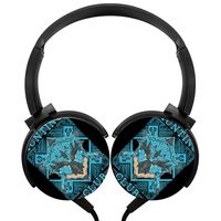 Azure Rathalos Stereo Headphones Lightweight With Mic Over Ear, Fashion Headsets For Iphone, Ipad, Smartphone And Tv 3.5Mm Black