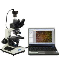 OMAX 40X-2500X Brighter Darkfield LED Trinocular Compound Microscope with 9MP Digital Camera