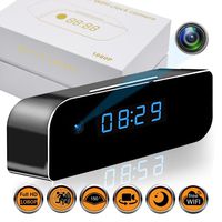 State-of-The-Art Wireless Hidden Camera Clock | Motion Detection Alarm Clock Camera | Spy Camera Clock with Night Vision | HD Recording Camera Clock | Clock Spy Camera & Hidden Cam Remote