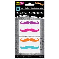Redi-Tag Fab Tabs Removable Mustache Indexes, 48-Pack, 2-Inch, Assorted Colors (30013)