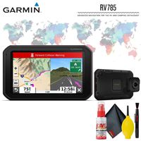 Garmin RV 785 & Traffic, Advanced GPS Navigator for RVs with Built-in Dash Cam, 7" Touch Display and Voice-Activated Navigation Base Accessory Kit