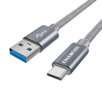 USB Type C Cable, ENACFIRE USB Type C 3.0 (6.6ft) Nylon Braided USB Type C Fast Charging Cable Compatible S8 S8 Plus, MacBook 12'', Nintendo Switch, Google Pixel, Nexus 6P 5X and Other USB-C Devices