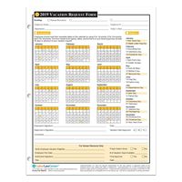 2020 Vacation Calendar Request Sheets, Labor Law Center - Annual Vacation Request Forms (50)