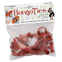 BongoTies ALL RED Bongo Ties A5-01-R ~ 10 Pack
