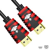 Alien Cable Ultra HD HDMI 2.0 Cable 4K High Speed 2160P X2K 3D LED HDTV HDR PS4 (25 FT, RED)