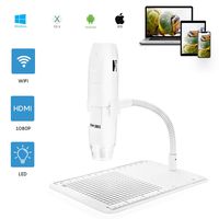 WiFi USB Digital Microscope 50x-1000x 1080P HD Portable Camera with Flexible Arm Stand 2.0 MP 8 LED Adjustable Lights Compatible with iPhone, iPad, Android Phone, Win 7/8/10, Mac