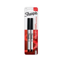 Sharpie Ultra Fine Point Permanent Markers, Black Ink, Resists Fading and Water, Blister Pack with 2 Markers (37161PP)