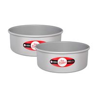 Fat Daddio's Anodized Aluminum Round Cake Pans, 10 x 3 Inch, Set of 2