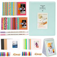 Alohallo Photo Album Accessories Bundles Set for Fujifilm Instax Mini 7s 8 8+ 9 25 50s 70 90, Polaroid Snap PIC-300, HP Sprocket, Kodak Mini 3-Inch Film - Ice Blue
