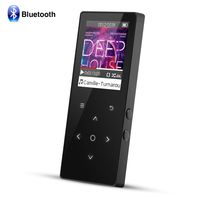 Metal Bluetooth MP3 Player,Hommie 8GB Lossless Sound HiFi Music Player with Touch Screen, 1.8 Inch HD Color Screen, FM Radio, Voice Recorder, Lossless (Supports Up to 128GB), Black