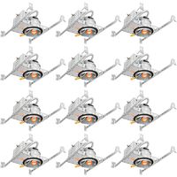 Hykolity 4 Inch New Construction Recessed Light Can Housing 12 Pack, Shallow Type Airtight IC Housing with TP24 Connector for LED Downlight Retrofit Kit,ETL Listed