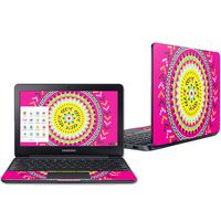 Mightyskins Skin Compatible with Samsung Chromebook 3 11.6" - Pink Aztec | Protective, Durable, and Unique Vinyl Decal Wrap Cover | Easy to Apply, Remove, and Change Styles | Made in The USA