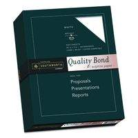 Southworth Quality Bond Paper, 8.5 x 11 inches, 20 lb, White, 500 Sheets per Box (31-620-10)