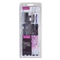 Tombow 56190 Beginner Lettering Set. Includes Everything You Need to Start Hand Lettering, black
