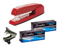 Swingline Stapler, 747 Iconic Desktop Stapler, 25 Sheet Capacity, Rio Red (74736) | Swingline Standard Staples 2 Pack | Stapler Remover