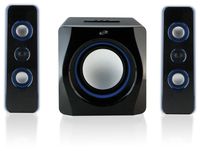 iLive Bluetooth Speaker System with Built-In Subwoofer, 7.28 x 8.86 x 7.28 Inches, Black (iHB23B)