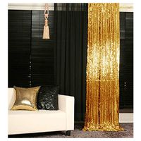 Sequin Curtains 4 Panels Gold 3FTx6FT Glitter Backdrop Curtain Photo Backdrop Sequins Shower Curtain Set-1018E