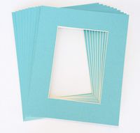 topseller100, Pack of 25 sets of 8x10 LIGHT BLUE Picture Mats Mattes Matting for 5x7 Photo + Backing + Bags