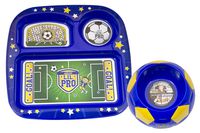 Lil Pro 1-30518 Soccerbowl Pet Feeding Set44; Blue