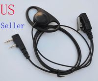 FYL D-SHAPE EARPIECE WITH MIC/PTT FOR KENWOOD PROTALK TK3101 TK3201 TK3301 ETC 2-PIN