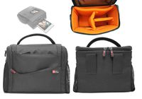 DURAGADGET Black & Orange Water-Resistant Carry Bag - Suitable for Use with Polaroid Z340 | P300 | PIC-300 | P600 | Instax Mini 7 | Mini 8 | Mini 25 | Mini 90 Neo & Z2300