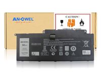 Angwel 14.8V 58WH F7HVR Replacement Battery for Dell Inspiron 17 7737 Inspiron 15 7537 Series Fit for G4YJM 062VNH T2T3J - 1 Year Warranty