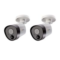 Q-See Home 5MP Analog HD ADD ON Bullet Security Camera 2 Pack, Pir, Night Vision, Indoor and Outdoor, White (QTH8075B-2)