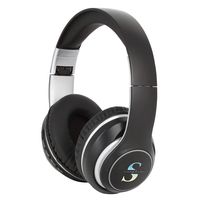 Travigo Personalized, Customizable Laser Engrave Bluetooth Headphones, Adjustable, FM Radio, Re-Chargeable Micro USB Cord Included, Auxiliary Cord, with Dancing Lights, Black (003)