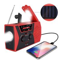[2019 Upgraded Version] RegeMoudal Emergency Solar Hand Crank Radio, NOAA Weather Radio for Emergency with AM/FM, LED Flashlight, Reading Lamp, 2000mAh Power Bank and SOS Alarm
