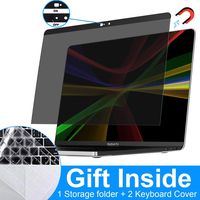 MacBook Pro Privacy Screen Protector, Magnetic Laptop Screen Filters with Webcam Cover Slider, Compatible with MacBook Pro 13 inch 2016/17/18/19 and 2018 MacBook Air Retina, 2 Keyboard Covers as Gift
