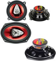 2) BOSS CH5530 5.25" 3-Way 225W + Boss CH6930 6x9" 3-Way 400W Car Audio Speakers