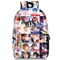 NUOFENG Kpop BTS Backpack Bangtan Boys Starry Sky Satchel Schoolbag Casual Daypack Laptop Bags (H03)