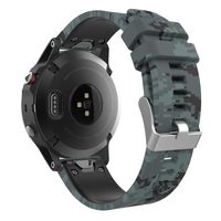 MoKo Garmin Fenix 5 Quick Fit 22mm Watch Band, Soft Silicone Replacement Strap for Garmin Fenix 5/5 Plus/Fenix 6/6 Pro/Instinct/Forerunner 935/Aproach S60 Watch, Shallow Digital Camouflage