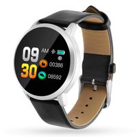 Sonnic Smart Watch for Men Women Acts as a Health and Fitness Tracker Which Has Leather Band and High Definition Touch Color Screen and for iPhone or Android Phones