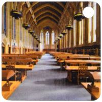 3dRose Suzzalo Library at the University of Washington - US48 MCU0104 - Mel Curtis - Key Chains, 2.25 x 4.5 inches, set of 4 (kc_96495_2)