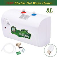 Lfhelper 1500W Electric Water Heater Lightweight Hot Water Heat 30℃-65℃ Adjustable Temperature for Household Kitchen 2 Installation Methods