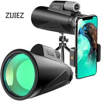 Monocular Telescope,12X50 High Power Monocular with Phone Mount & Tripod Monocular Compact Waterproof Fog-Proof Shockproof Scope BAK4 Prism FMC for Bird Watching Wildlife Hunting Traveling.(ZIJIEZ)