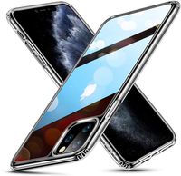 Mimic Designed for iPhone 11 Pro Case, 9H Tempered Glass Back Cover with TPU Frame Scratch-Resistant Soft Bumper Shock Absorption Protective Case for iPhone 11 Pro, Clear