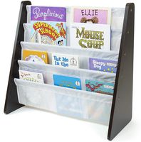 Tot Tutors Kids Book Rack Storage Bookshelf, Espresso/White (Espresso Collection)