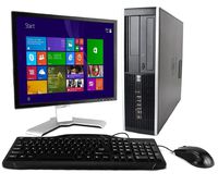 HP Elite SFF Windows 10 Desktop Computer C2D 3.0 PC 16GB 160GB DVDRW WiFi 19 Inch LCD Monitor - keyboard - Mouse - Power cord