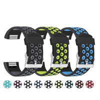 Mosstek Compatible with Fitbit Charge 2 Bands 3 Pack Breathable Silicone Replacement Sport Bands with Air Holes Compatible with Fitbit Charge 2 Smartwatch Fitness Men Women Small Large