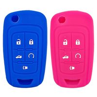 Coolbestda 2Pcs Rubber Pop Out Key Fob Remote Cover Case Keyless Entry Protector Skin Jacket for Chevrolet Equinox Camaro Cruze Malibu Sonic Volt Park