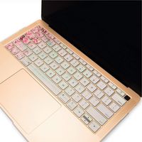 TOP CASE - Ultra Thin Silicone Graphics Keyboard Cover Skin Compatible with 2018 Release MacBook Air 13 Inch with Retina Display fits Touch ID Model: A1932 - Pink Hyacinth