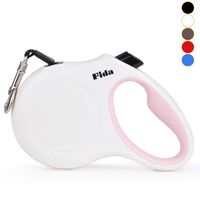 Fida Retractable Dog Leash, 16 ft Dog Walking Leash for Small Dogs up to 26lbs, Tangle Free, White