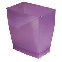 iDesign Spa Rectangular Trash, Waste Basket Garbage Can for Bathroom, Bedroom, Home Office, Dorm, College, 2.5 Gallon, Chianti
