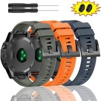 ZEROFIRE Bands for Garmin Fenix 5 and Fenix 5 Plus Watch Strap Replacement Silicone Band Compatible with Forerunner 935, 945, Approach S60, Quatix 5 Smartwatch, Including Anti-dust Plug - 3 Pcs