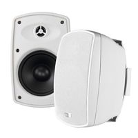 OSD Audio 6.5" 70V Commercial Pair Patio Speaker - Indoor/Outdoor 6.5", White - AP650WHT