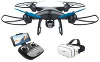 Promark: GPS Shadow Drone - Premier GPS-Enabled Drone with Follow Me Technology - 6-Axis Gyroscope for Panoramic Shots - Lithium Batteries Included - 720p WiFi Camera - Includes VR Goggles