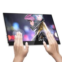 Virzen 15.6-inch Touchscreen Portable Monitor 10 Points Capacitive 1920X1080 IPS HDMI Monitor Built-in Dual Speakers USB-C for Laptop Raspberry Pi PS4 Nintendo Consoles Computer