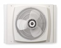 AIR King 16" White Plastic Fan,2470/1700/1360 cfm,Fits Window Width 26-1/2" to 34-1/2"